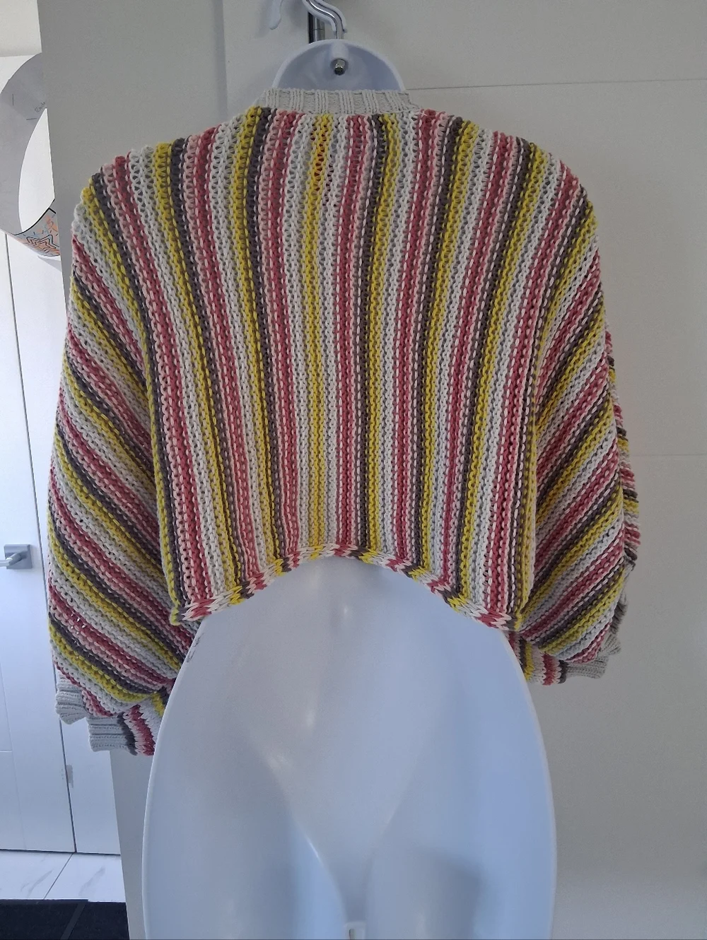 Zaket & Plover/ 100% Cotton/ Striped Knit Shrug Cardigan/ Size US XS/S - Picture 4 of 11